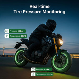 Sistema TPMS integrato in Aoocci BX per il monitoraggio in tempo reale della pressione e temperatura pneumatici