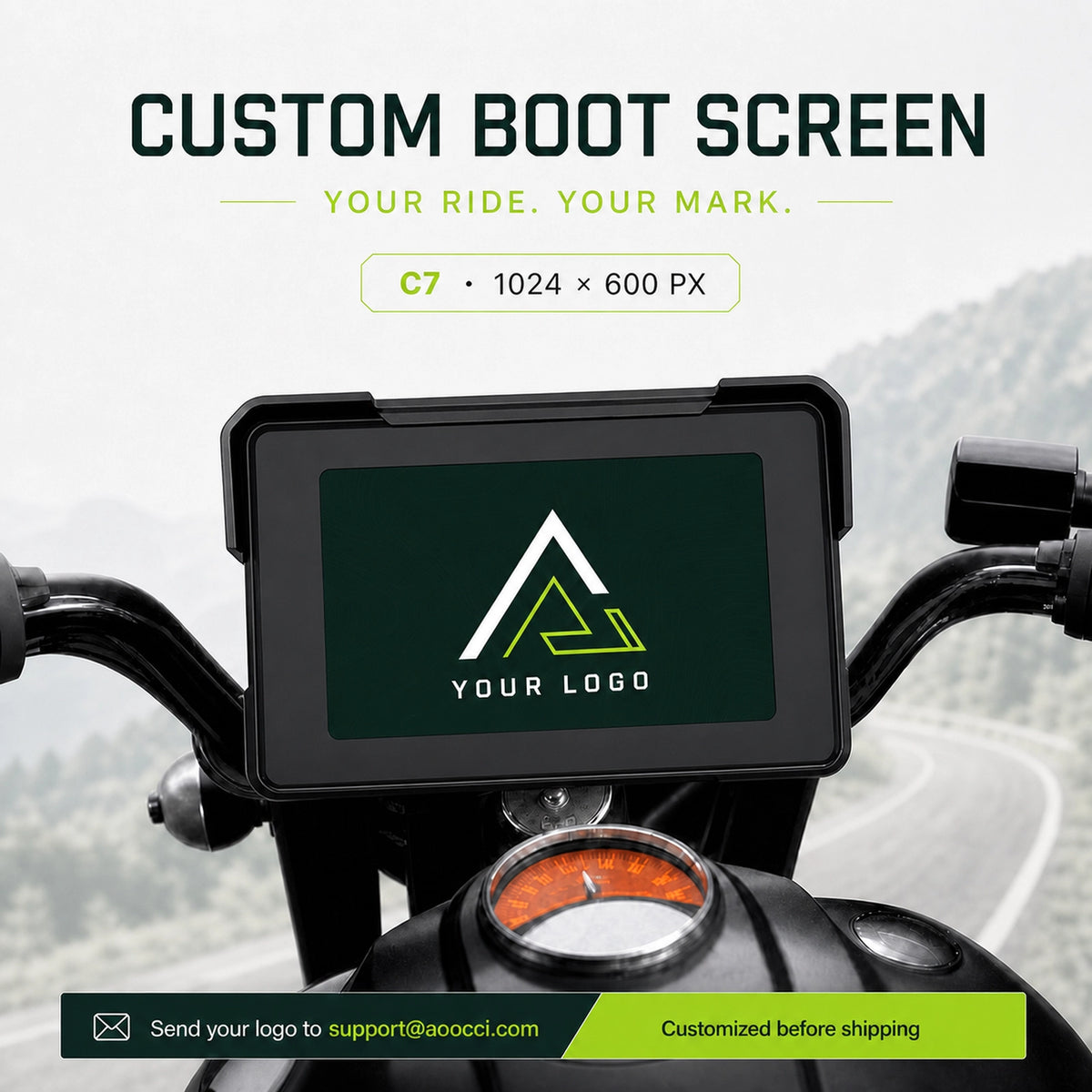 Schermata di Avvio Personalizzata per Motociclette Aoocci