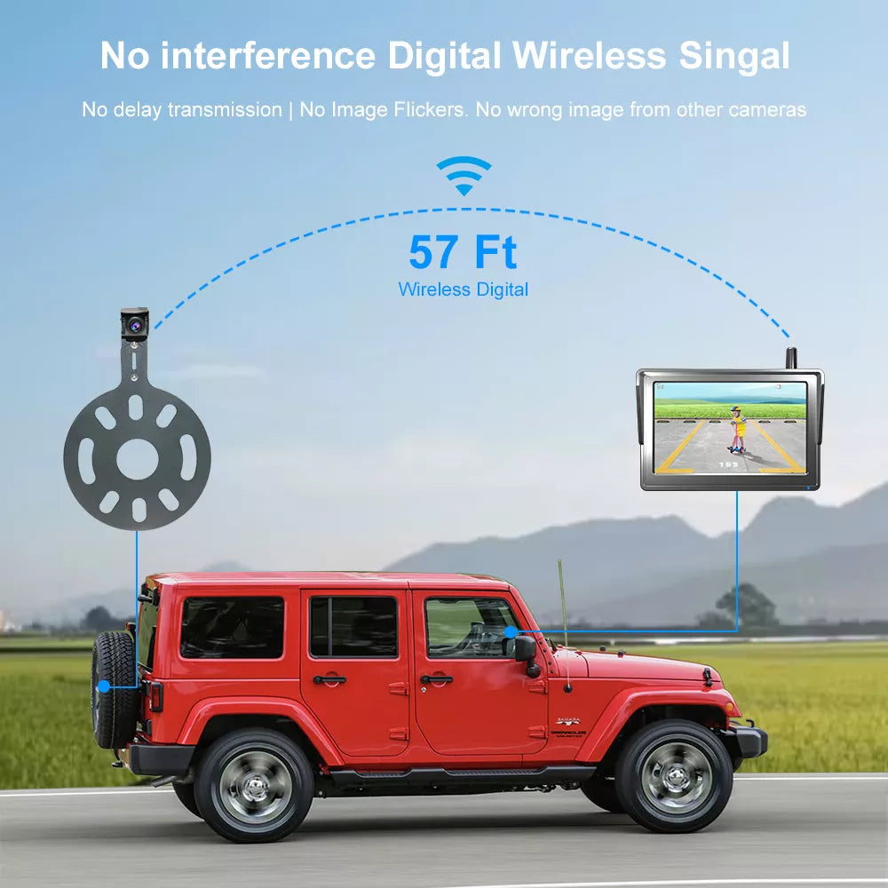 M502 Dash Cam Posteriore per Jeep/SUV - 1080P Impermeabile con Telecamera 720P