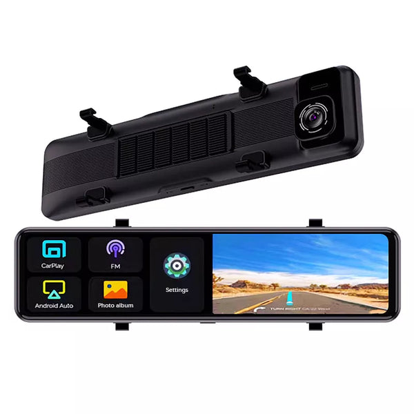 H33 Specchietto Retrovisore Dashcam CarPlay Wireless Android Auto - Doppia Camera 1080P GPS