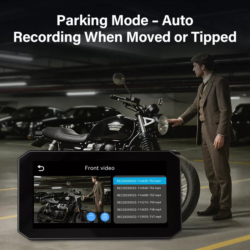 Modalità parcheggio intelligente Aoocci BX: sorveglianza automatica e protezione della moto in sosta
