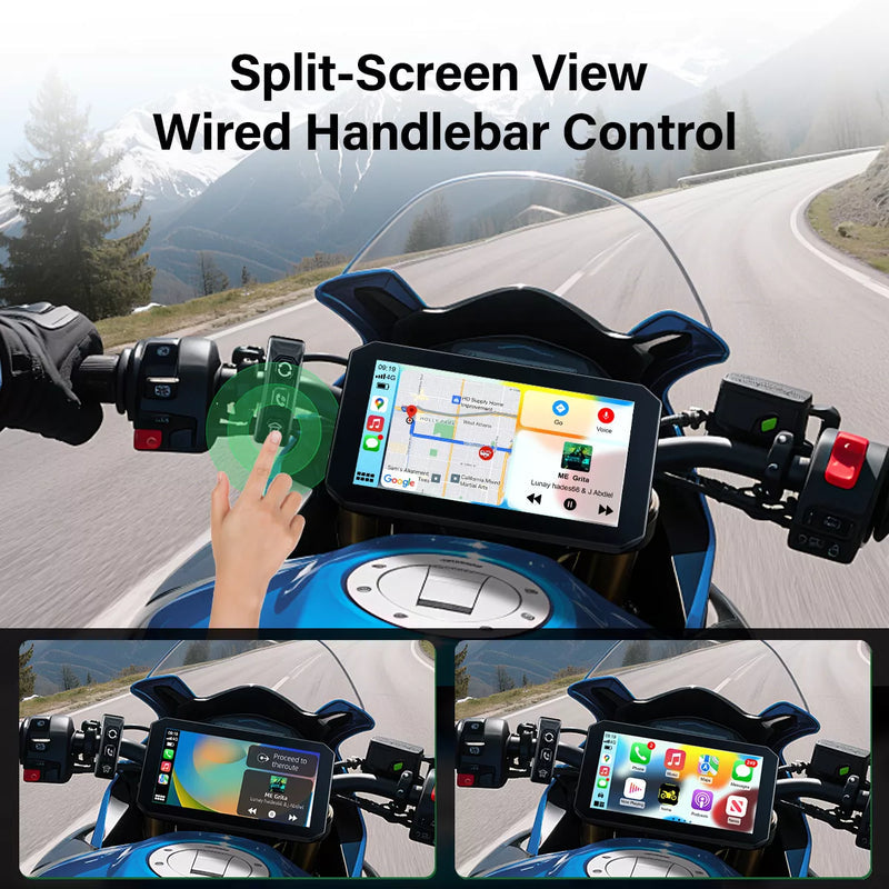 Controllo remoto al manubrio per Aoocci BX e visualizzazione split-screen di navigazione e musica