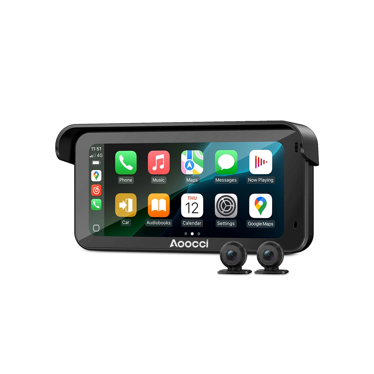C6 Pro — двойной видеорегистратор для мотоцикла 1080P с беспроводным CarPlay, Android Auto и TPMS (6,25 дюйма)