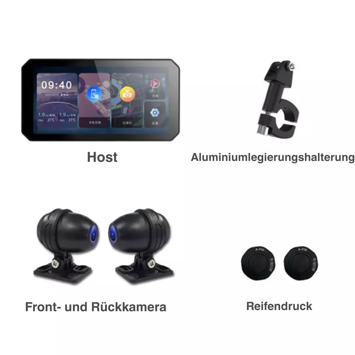 Componenti hardware principali Aoocci C9: Host, Staffa in alluminio, Telecamere e Sensori