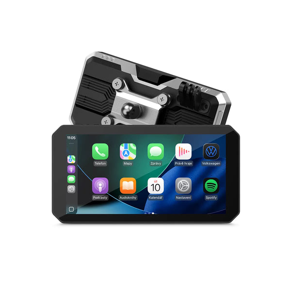 C9 Pro/Max – Dash Cam Moto 1080P Fronte/Retro con CarPlay Wireless, Split‑Screen e IP67 (TPMS su Max)