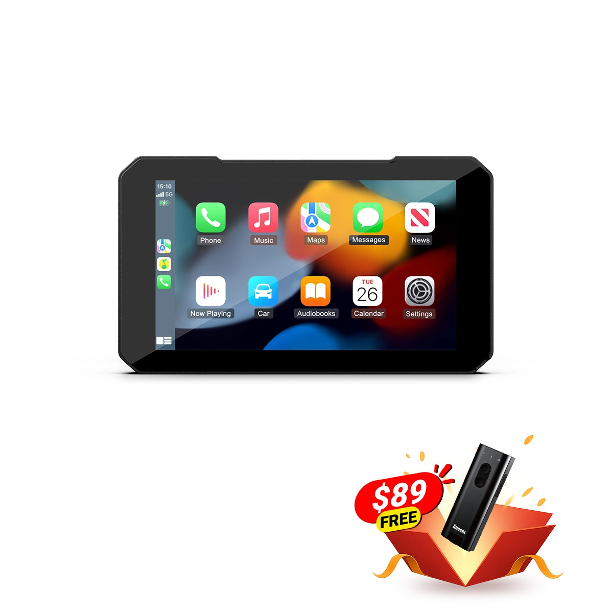 C3 Plus/Pro – Addio Supporto Telefono: CarPlay Moto Wireless + TPMS (IP67, 5” Outdoor)