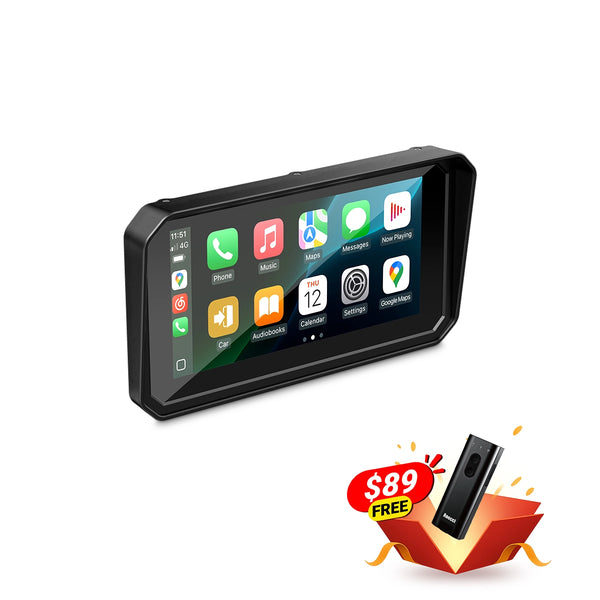 U6/U7 – Navigatore Moto Android 14 con Mappe Offline + CarPlay Wireless (U6 6” / U7 7”)
