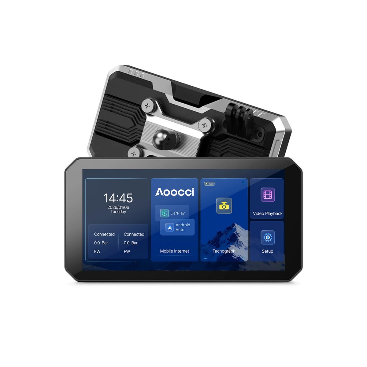 C9 Pro/Max – Dash Cam Moto 1080P Fronte/Retro con CarPlay Wireless, Split‑Screen e IP67 (TPMS su Max)